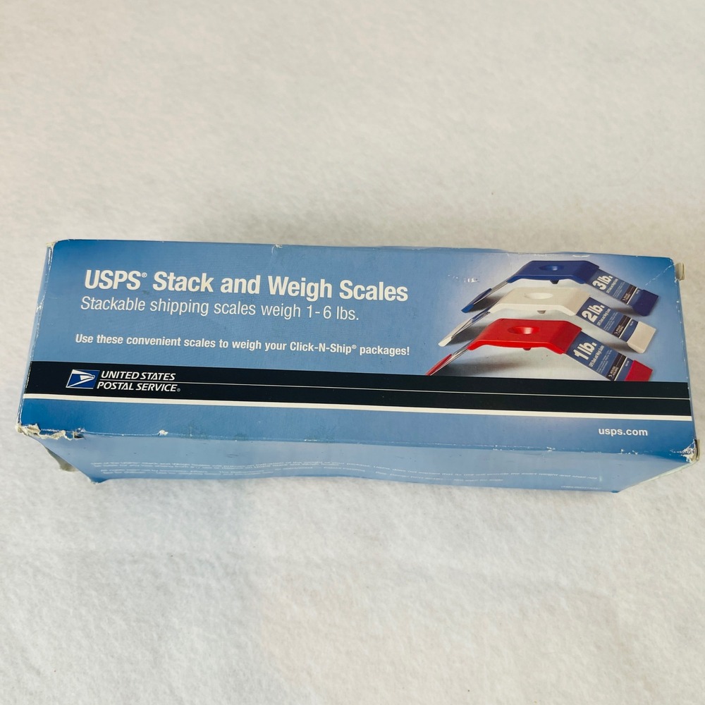 USPS Stack and Weigh Scales Red White Blue Shipping‎ Scale Set 1-6 lbs Capacity